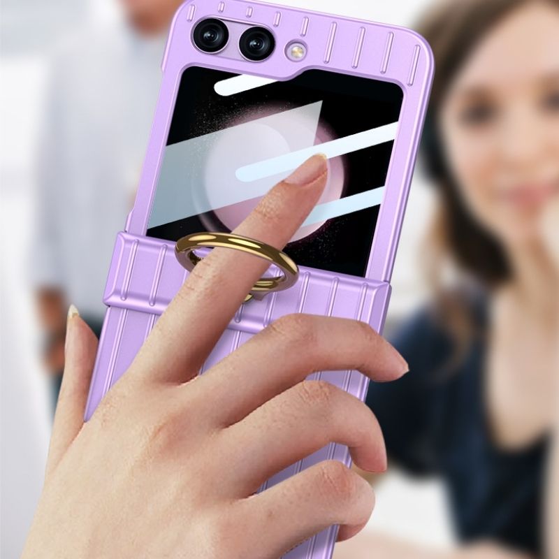 Load image into Gallery viewer, Samsung Galaxy Flip 5 (SM-F731) - Suitcase Style Ring Holder Case - Polar Tech Australia