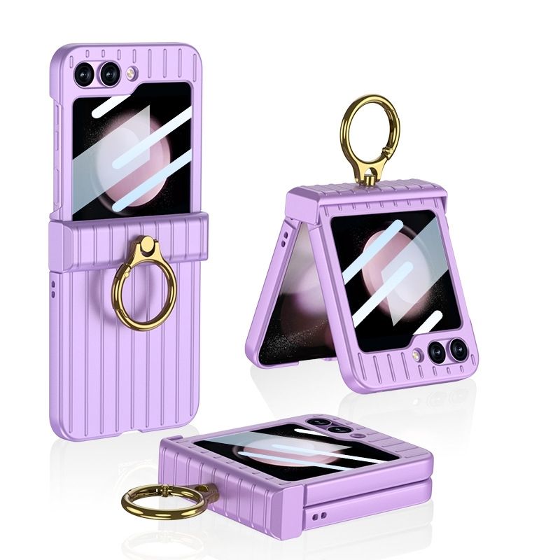 Load image into Gallery viewer, Samsung Galaxy Flip 5 (SM-F731) - Suitcase Style Ring Holder Case - Polar Tech Australia