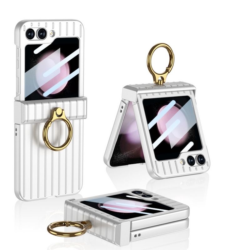 Load image into Gallery viewer, Samsung Galaxy Flip 5 (SM-F731) - Suitcase Style Ring Holder Case - Polar Tech Australia
