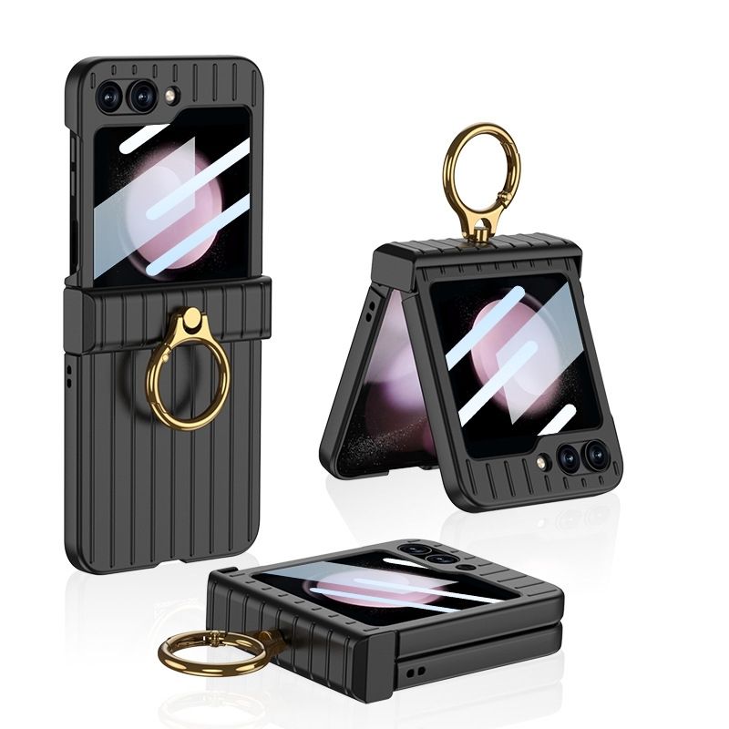 Load image into Gallery viewer, Samsung Galaxy Flip 5 (SM-F731) - Suitcase Style Ring Holder Case - Polar Tech Australia