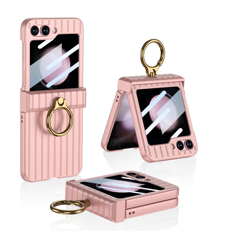Load image into Gallery viewer, Samsung Galaxy Flip 5 (SM-F731) - Suitcase Style Ring Holder Case - Polar Tech Australia