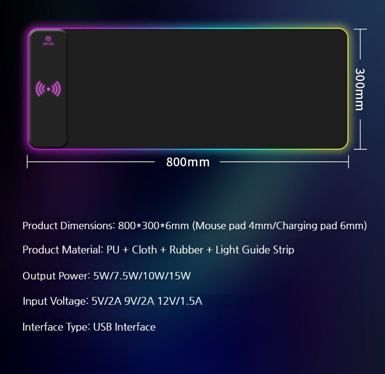 Load image into Gallery viewer, Multifunctional 15W Fast-Charging RGB Wireless Gaming Mouse Pad