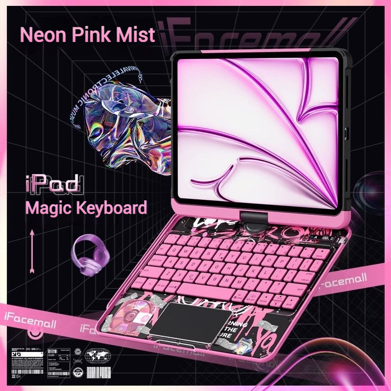Load image into Gallery viewer, Apple iPad Air 4/5 10.9'' 4/5th Gen (2020/2022) - 180 Degree Rotation Magic Cyberpunk Style Transparent Keyboard Case - i-Station Mobile Phone & Electronic Device Repair and Accessories