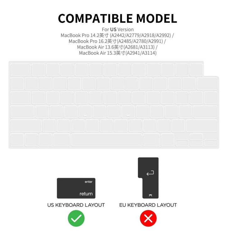 MacBook Pro 14.2 / 16.2 / Air 13.6 / 15.3 Soft TPU Keyboard Protector Film - i-Station Mobile Phone & Electronic Device Repair and Accessories