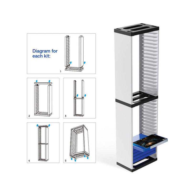 Load image into Gallery viewer, PS4/PS5/Xbox/Nintendo Switch 36-Tier Optical Disc Rack Vertical Card Box Holder Storage Stand Game Card Box - Polar Tech Australia