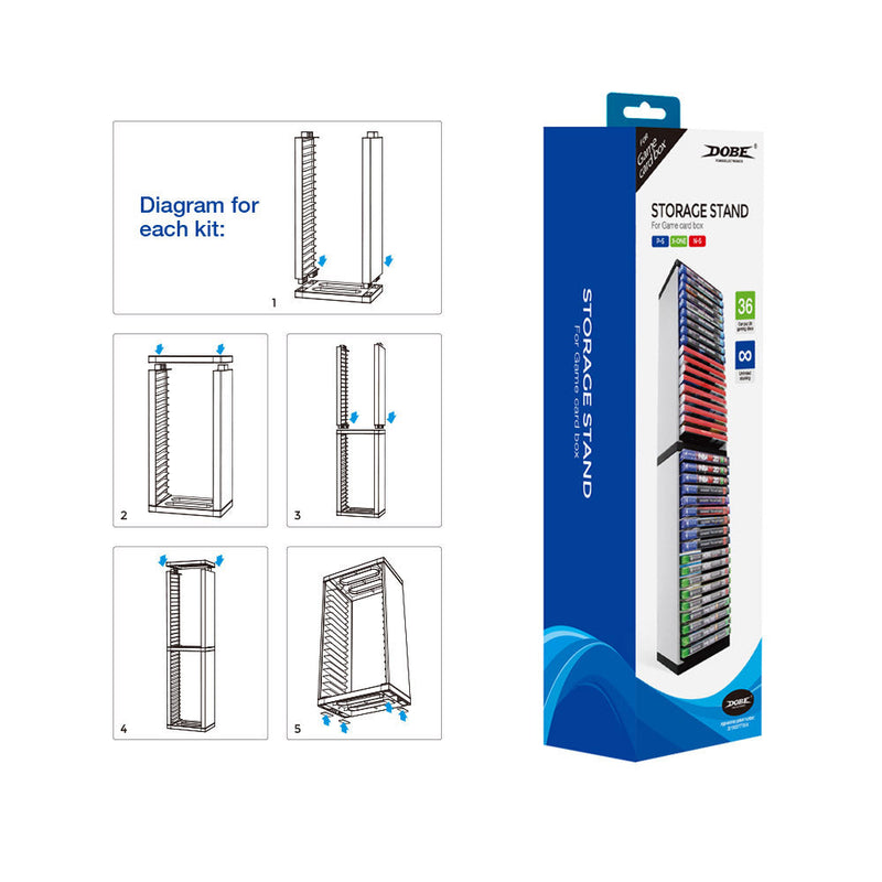 Load image into Gallery viewer, PS4/PS5/Xbox/Nintendo Switch 36-Tier Optical Disc Rack Vertical Card Box Holder Storage Stand Game Card Box - Polar Tech Australia