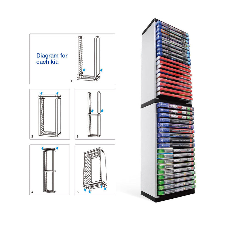 Load image into Gallery viewer, PS4/PS5/Xbox/Nintendo Switch 36-Tier Optical Disc Rack Vertical Card Box Holder Storage Stand Game Card Box - Polar Tech Australia