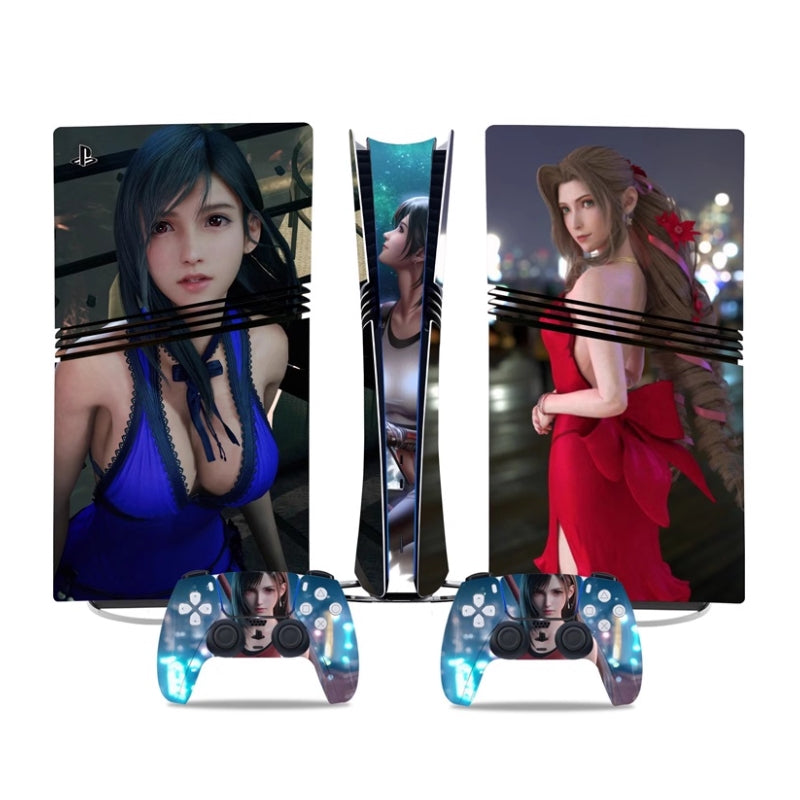 Load image into Gallery viewer, Sony PlayStation PS5 Pro Tifa Lockhart Digital Edition Console Skin Sticker โ No Residue PVC | Scratch-Resistant Gaming Designs