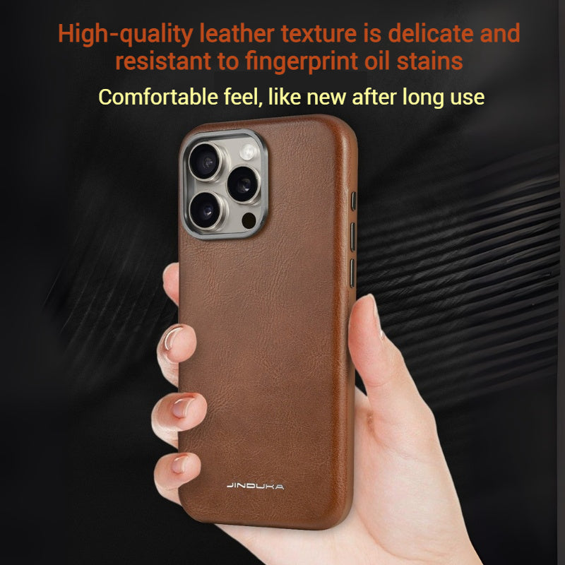 Apple iPhone 17/Air/Pro/Max - Business Retro Shockproof Leather Shockproof Case - i-Station Mobile Phone & Electronic Device Repair and Accessories