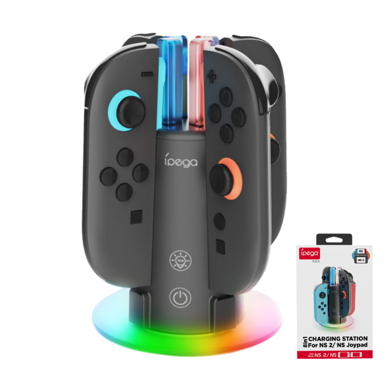 Load image into Gallery viewer, Nintendo Switch 2 (2025) RGB Vertical 8-Controller Charging Station