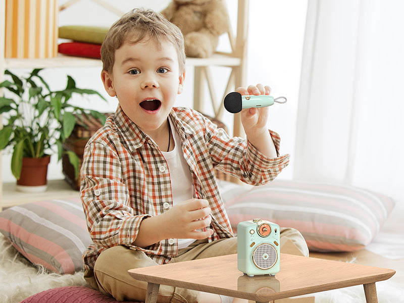Load image into Gallery viewer, Divoom Fairy-OK Retro Mini Karaoke Bluetooth Speaker With Microphone Girl Perfect Gift - i-Station Mobile Phone & Electronic Device Repair and Accessories