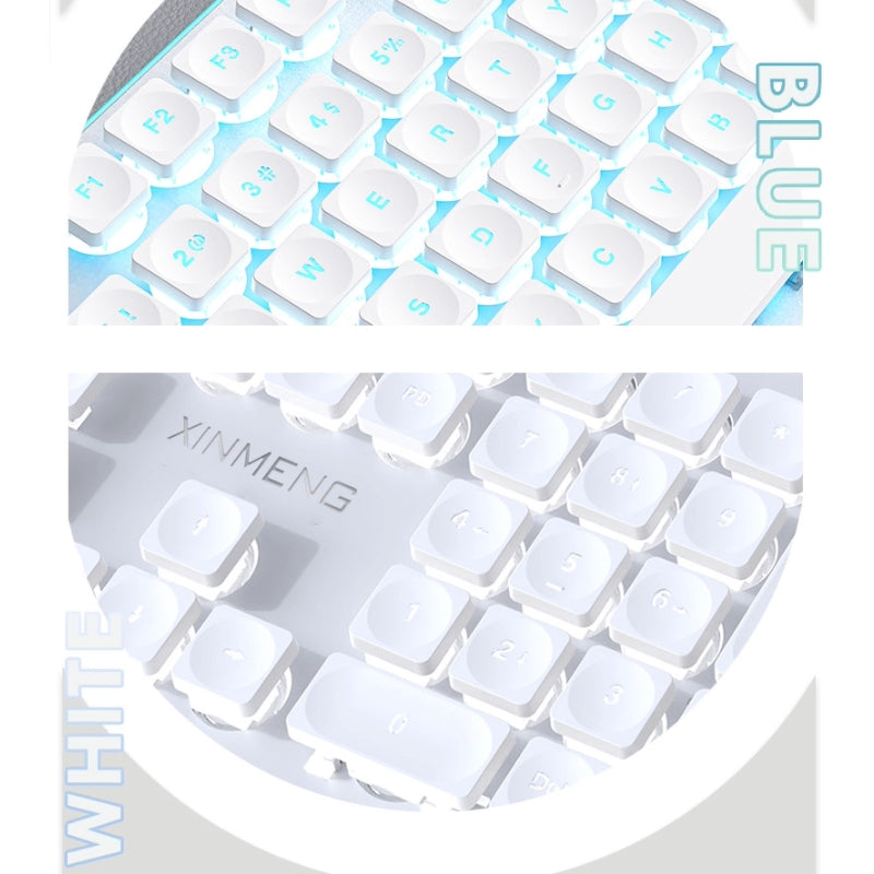 Load image into Gallery viewer, Xinmeng Dual-Mode Keyboard – 104-Key Linear/Tactile Switches, Water-Drop Keycaps, Silent Typing, LED Backlight, Metal Panel