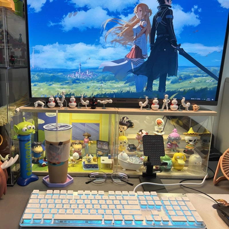 Load image into Gallery viewer, Xinmeng Dual-Mode Keyboard – 104-Key Linear/Tactile Switches, Water-Drop Keycaps, Silent Typing, LED Backlight, Metal Panel