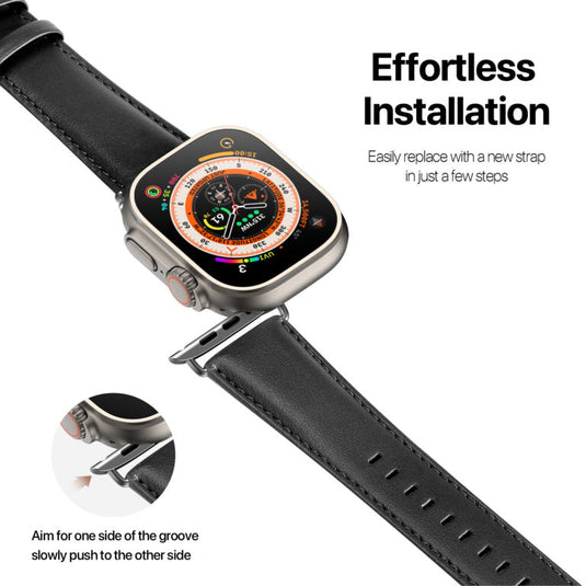 Apple Watch Series 1/2/3/4/5/6/SE/7/8/9/10 Business Premium Waterproof Leather Watch Strap Band - i-Station Mobile Phone & Electronic Device Repair and Accessories