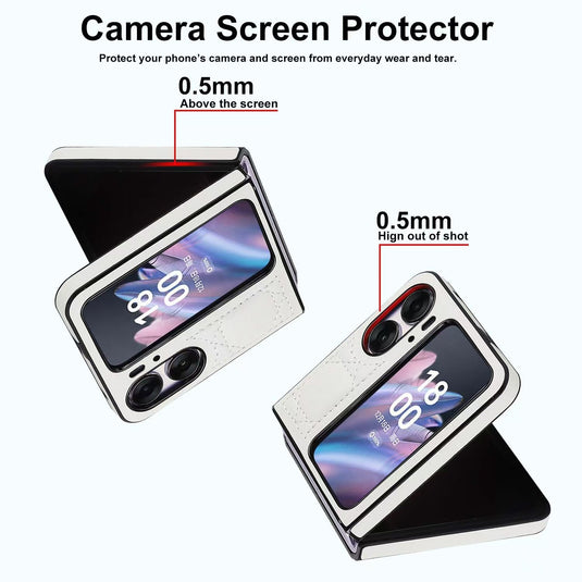OPPO Find N2 Flip (CPH2437/PGT110) Leather Luxury Shockproof Essentials Series Case - i-Station Mobile Phone & Electronic Device Repair and Accessories