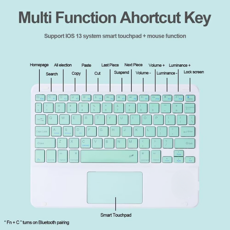 Apple iPad 5/6 9.7'' 5/6th Gen (2017/2018) Smart Wireless Keyboard Flip Case With Backlit - i-Station Mobile Phone & Electronic Device Repair and Accessories