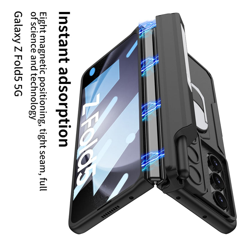 Load image into Gallery viewer, Samsung Galaxy Z Fold 5 (SM-F946) Heavy Duty Drop Proof Camera Protection Ring Holder Case - Polar Tech Australia