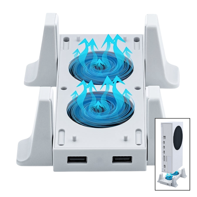 Load image into Gallery viewer, Xbox Series S Console Cooling Dual Fan Vertical Stand Base