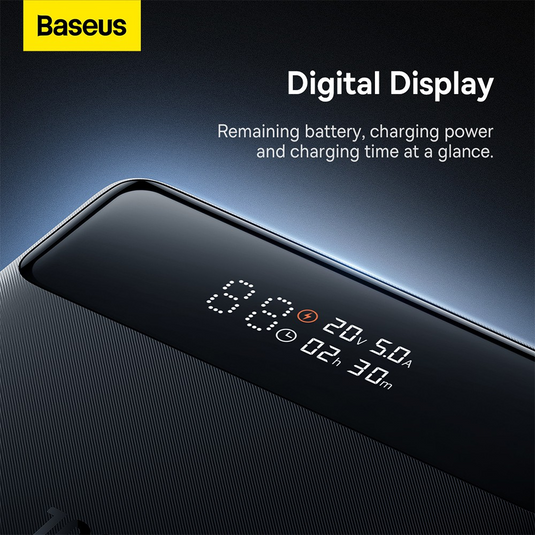 Baseus Blade Power Digital Display Fast Charging Power Bank HD Edition 20000mAh 100W PPBL000301-Black - i-Station Mobile Phone & Electronic Device Repair and Accessories