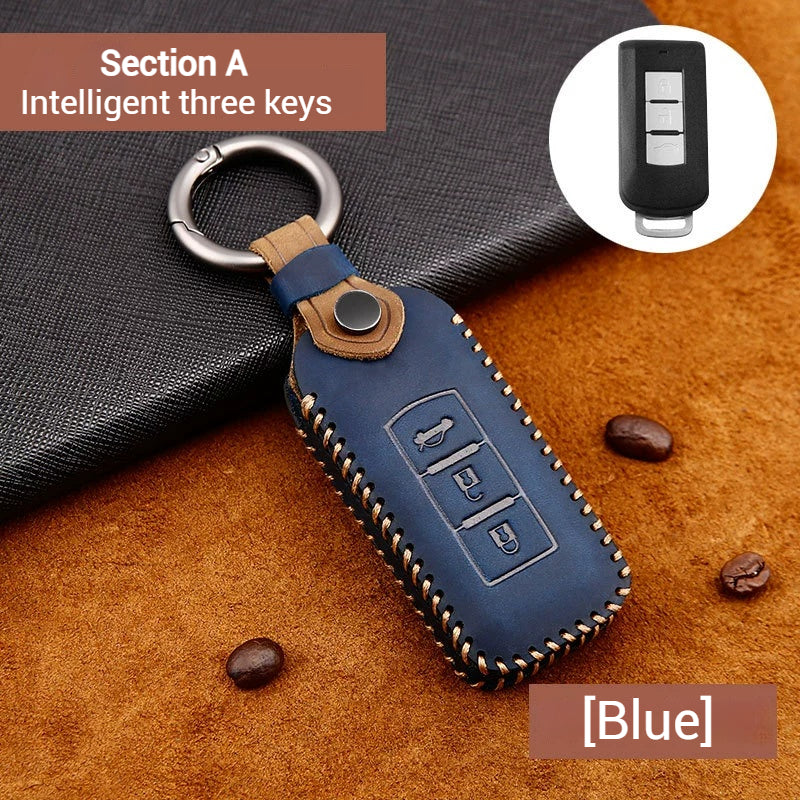 Load image into Gallery viewer, Mitsubishi Genuine Leather Full Protection Smart Key Fob Case Cover For Outlander, ASX, Pajero Sport, Eclipse Cross - i-Station Mobile Phone & Electronic Device Repair and Accessories