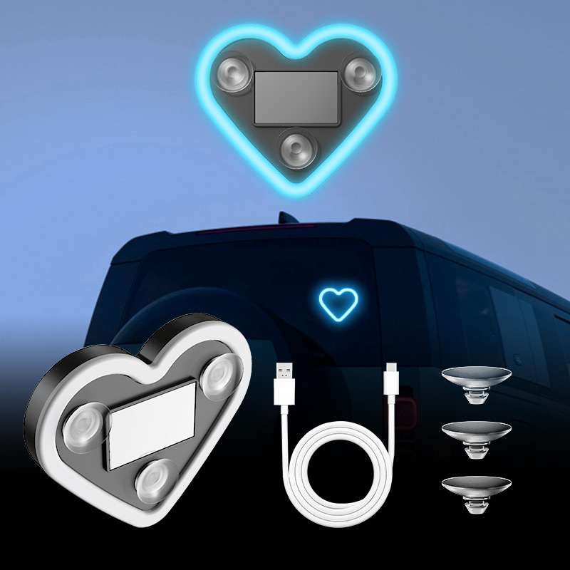 Load image into Gallery viewer, Triangle Window Heart-Shaped LED Neon Light for Car Interior Rear Windshield, Decorative Ambient Lighting - i-Station Mobile Phone & Electronic Device Repair and Accessories