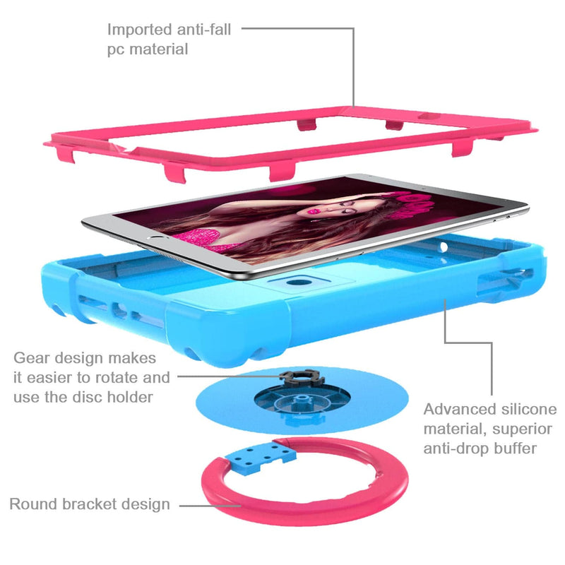 Load image into Gallery viewer, Apple iPad Mini 4/5 EVA Kid Friendly Heavy Duty Case with Handle Stand Ring - Polar Tech Australia