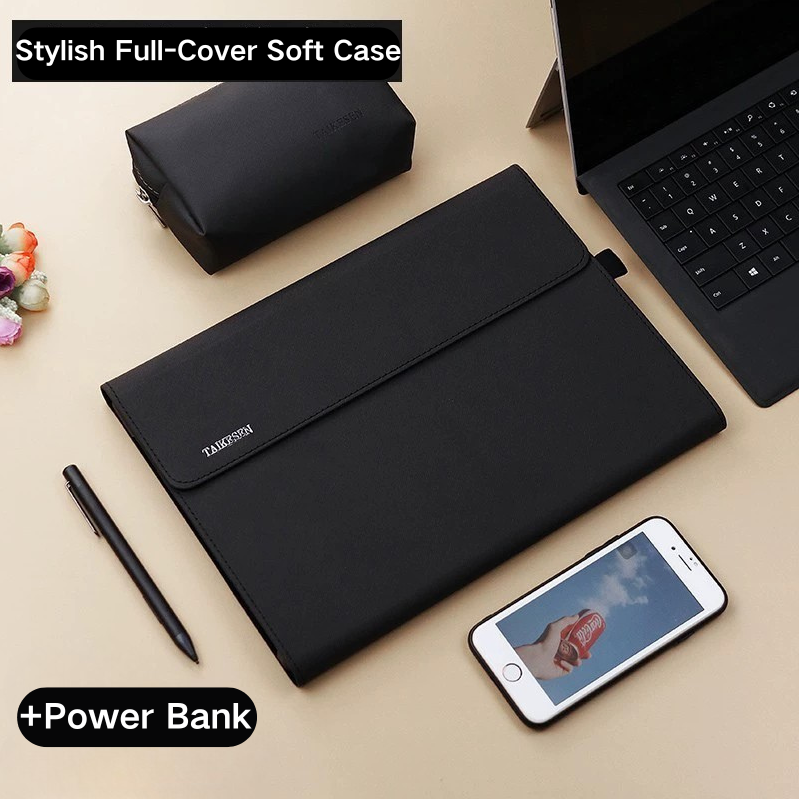 Microsoft Surface Go 1/2/3/4 Laptop Leather Sleeve Case With Power Adapter Pouch - i-Station Mobile Phone & Electronic Device Repair and Accessories
