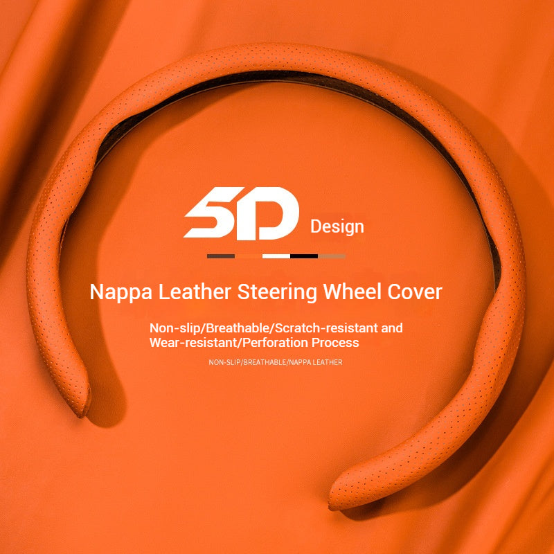 Load image into Gallery viewer, Universal Nappa Leather Steering Wheel Cover – For Four Season & Non-slip & Breathable & Scratch-resistant & Wear-resistant & Perforated Design - i-Station Mobile Phone & Electronic Device Repair and Accessories
