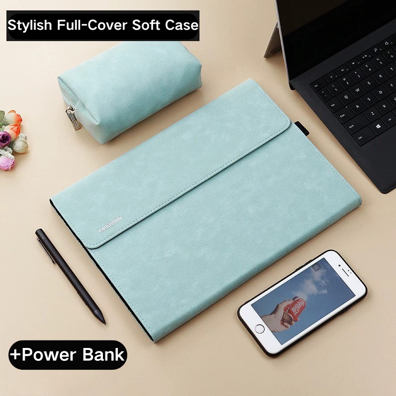 Microsoft Surface Go 1/2/3/4 Laptop Leather Sleeve Case With Power Adapter Pouch - i-Station Mobile Phone & Electronic Device Repair and Accessories