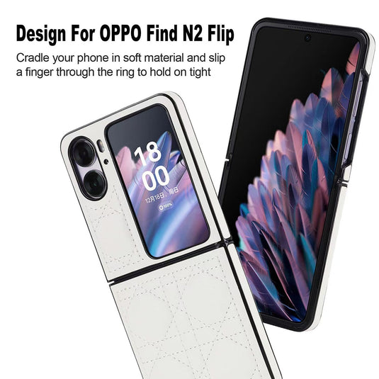 OPPO Find N2 Flip (CPH2437/PGT110) Leather Luxury Shockproof Essentials Series Case - i-Station Mobile Phone & Electronic Device Repair and Accessories