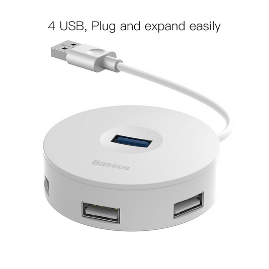 Baseus Round Box HUB Adapter (USB3.0 to USB3.0 x 1 + USB2.0 x 3) 10cm - i-Station Mobile Phone & Electronic Device Repair and Accessories