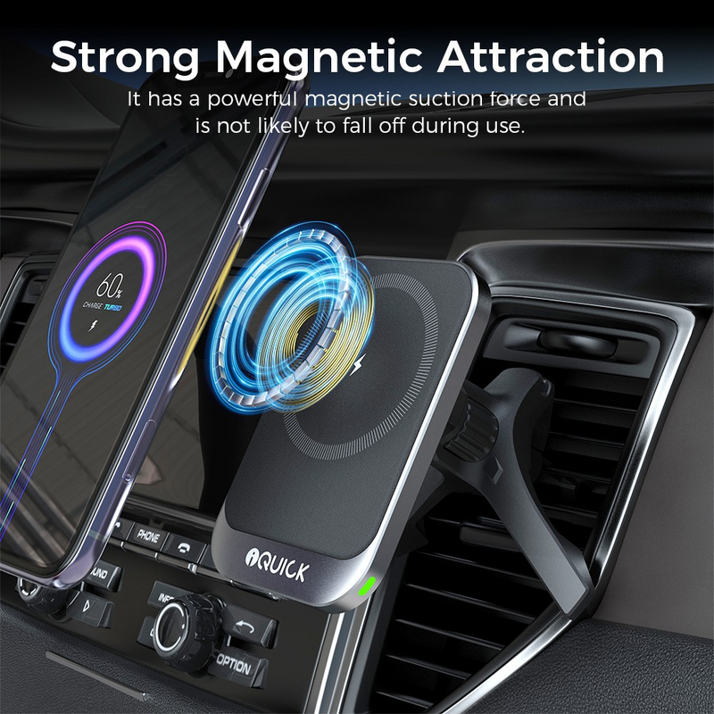 Load image into Gallery viewer, iQuick iMG1 Magnetic Pad Air-vent Car Mount 15W - i-Station Mobile Phone & Electronic Device Repair and Accessories