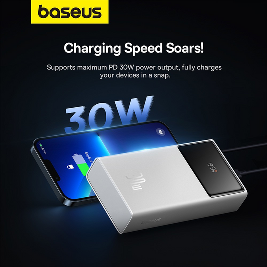 Baseus Star-Lord Digital Display Fast Charging Power Bank 10000mAh 30W - i-Station Mobile Phone & Electronic Device Repair and Accessories