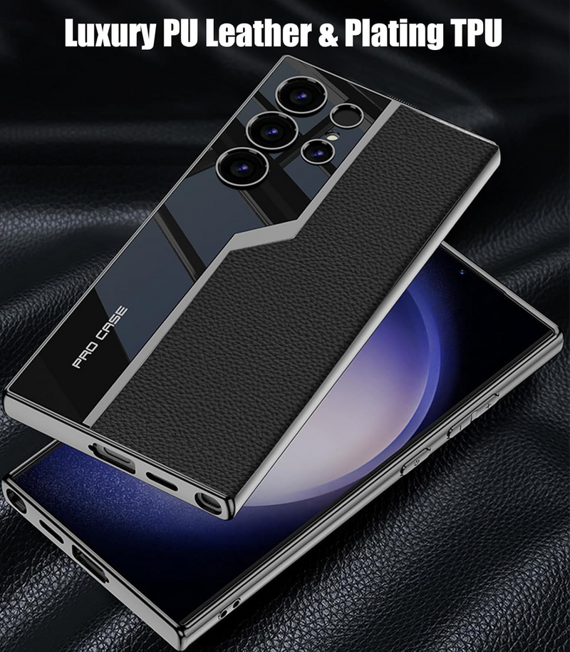 Load image into Gallery viewer, Samsung Galaxy S24 & Ultra - Electroplated Leather Soft Edge Business Style Essentials Series Case - i-Station Mobile Phone & Electronic Device Repair and Accessories
