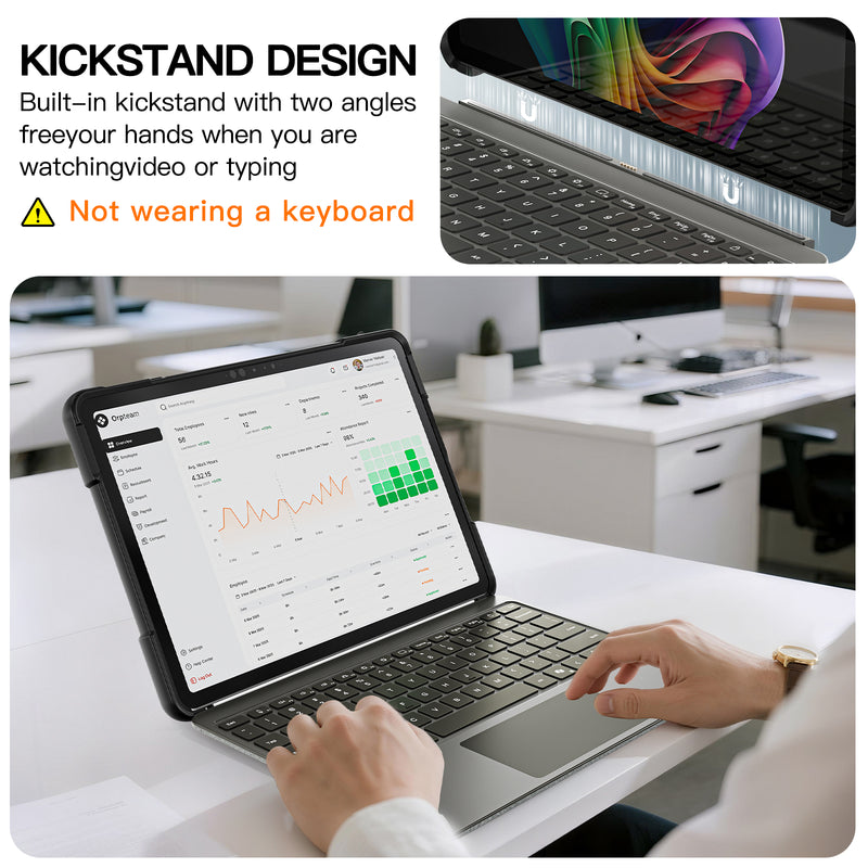 Load image into Gallery viewer, Microsoft Surface Pro 12 (2025) - Heavy Duty 360 Degree Rotate Stand Hand Strap Case With Shoulder Strap - i-Station Mobile Phone & Electronic Device Repair and Accessories