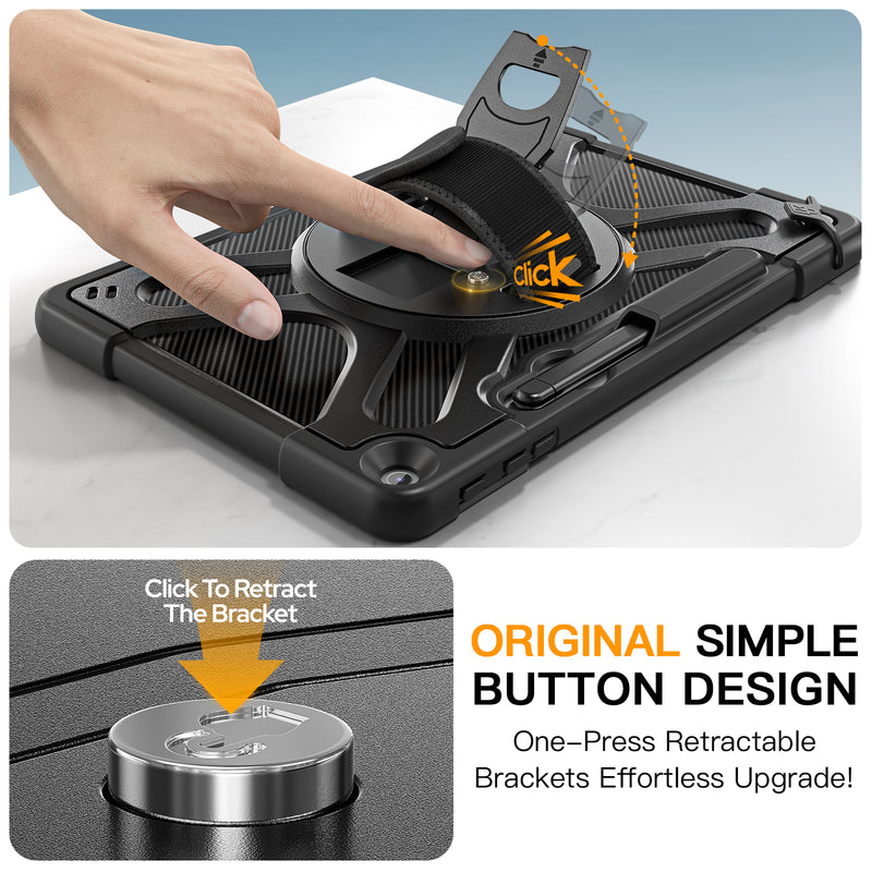 Load image into Gallery viewer, Microsoft Surface Pro 12 (2025) - Heavy Duty 360 Degree Rotate Stand Hand Strap Case With Shoulder Strap - i-Station Mobile Phone & Electronic Device Repair and Accessories