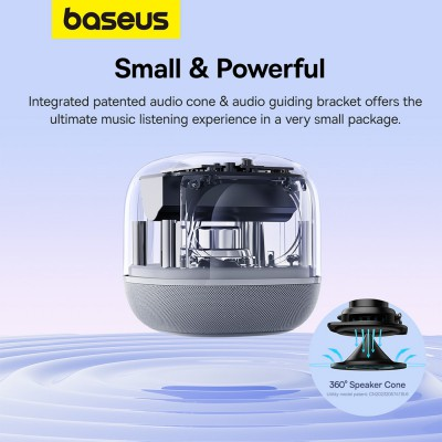 Baseus AeQur V2 Wireless Speaker Moon-White - i-Station Mobile Phone & Electronic Device Repair and Accessories
