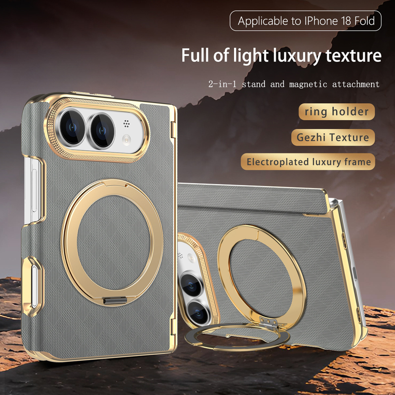 Load image into Gallery viewer, Apple iPhone Duo - PU Leather Magnetic Rotating Stand with Hinge Protection Back Cover