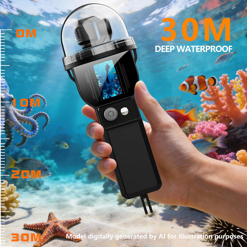 Load image into Gallery viewer, DJI Osmo Pocket 3 Waterproof Housing Case 30m Depth 360° Panoramic Underwater Shooting Cover
