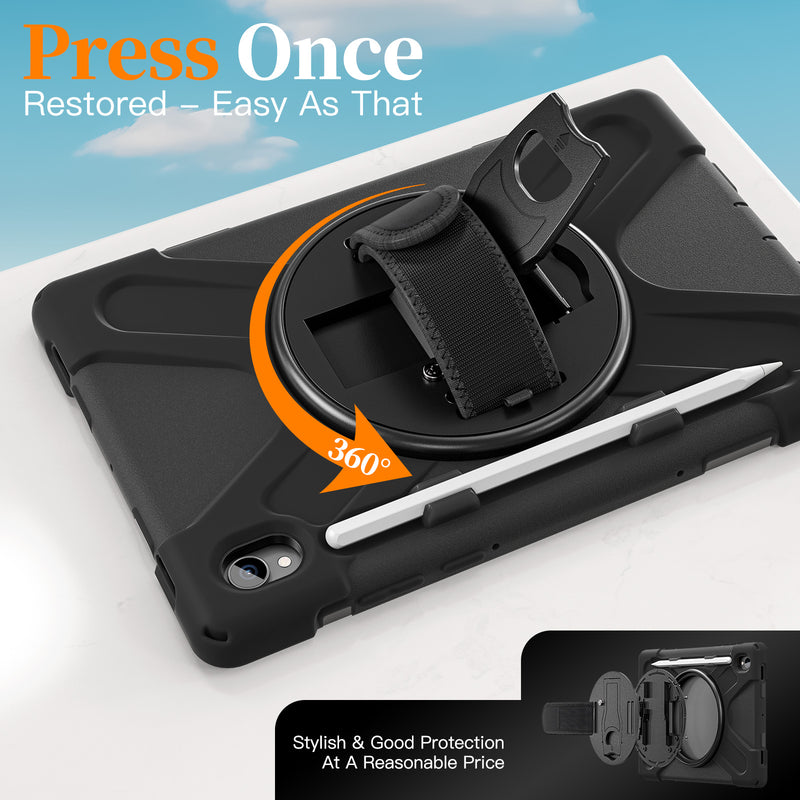 Load image into Gallery viewer, Samsung Galaxy Tab S11 (2025) 11" - Heavy Duty 360 Degree Rotate Stand Hand Strap Case With Shoulder Strap - i-Station Mobile Phone & Electronic Device Repair and Accessories