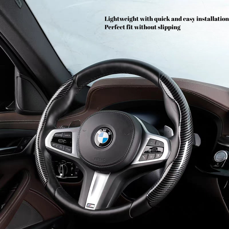 Load image into Gallery viewer, BMW ABS Carbon Fiber Texture Steering Wheel Cover – Scratch-Resistant & Easy to Clean