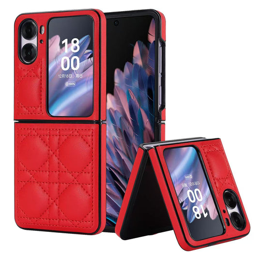 OPPO Find N2 Flip (CPH2437/PGT110) Leather Luxury Shockproof Essentials Series Case - i-Station Mobile Phone & Electronic Device Repair and Accessories