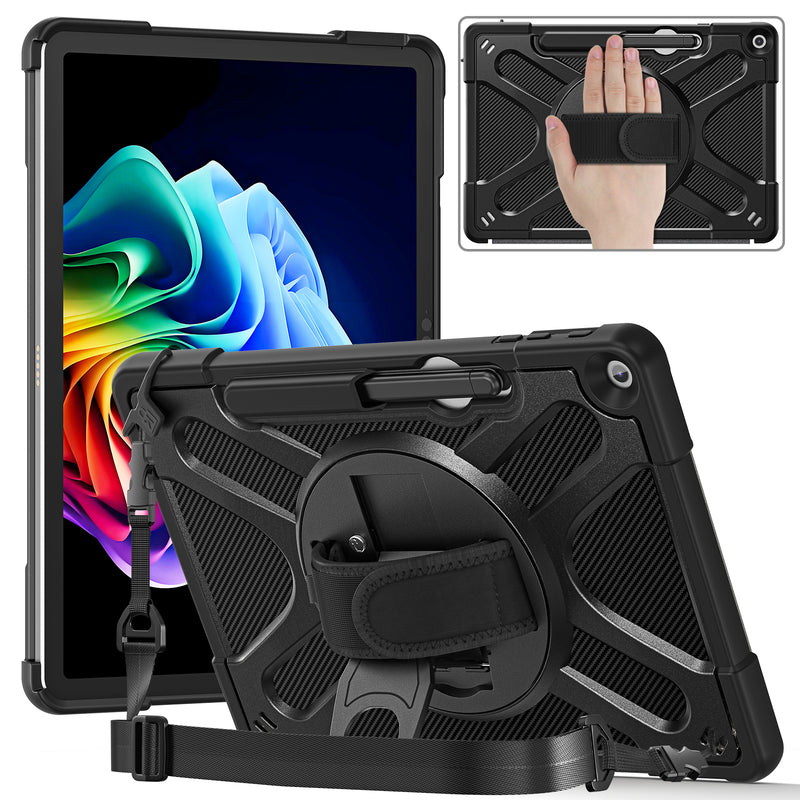 Load image into Gallery viewer, Microsoft Surface Pro 12 (2025) - Heavy Duty 360 Degree Rotate Stand Hand Strap Case With Shoulder Strap - i-Station Mobile Phone & Electronic Device Repair and Accessories