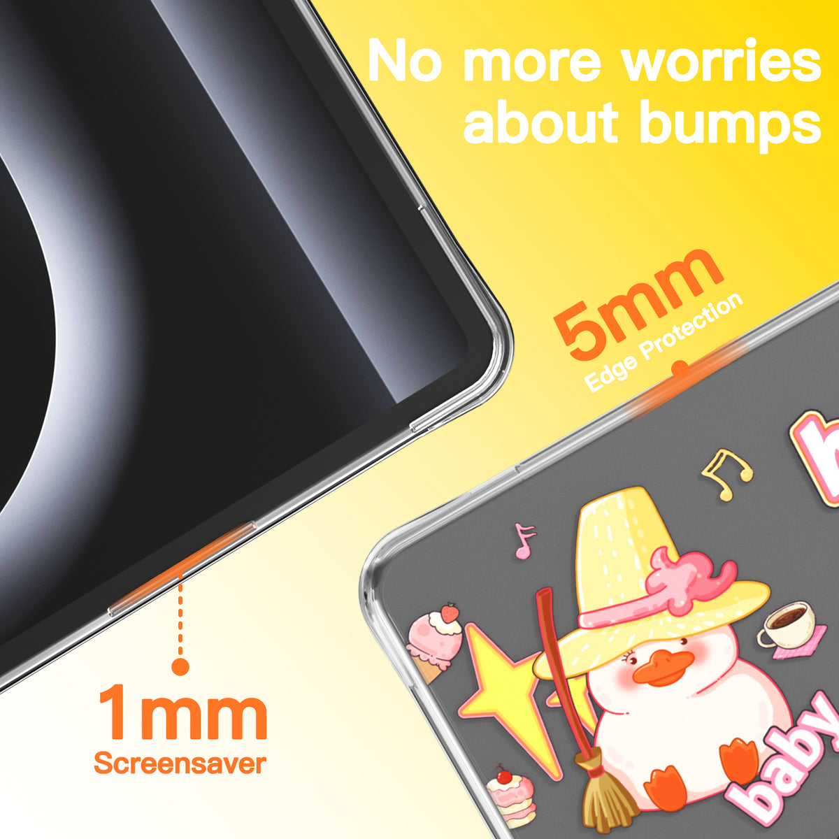 MacBook Air 13.6" 2025 (A3240) M4 - Cute Cartoon Transparent Shockproof & Slim Case - i-Station Mobile Phone & Electronic Device Repair and Accessories