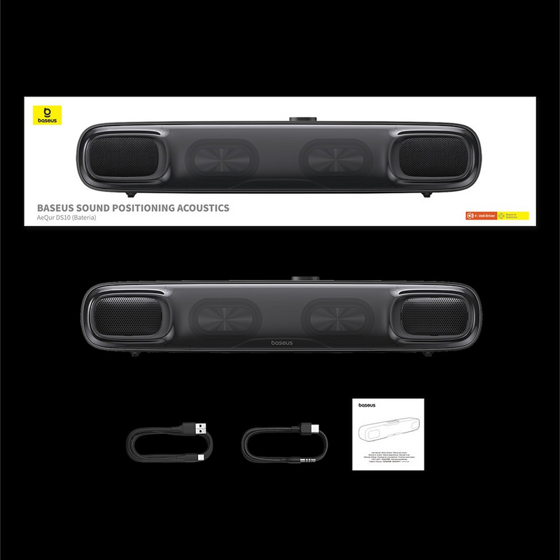 Load image into Gallery viewer, Baseus AeQur DS10 Mini Soundbar-Cluster Black - i-Station Mobile Phone & Electronic Device Repair and Accessories