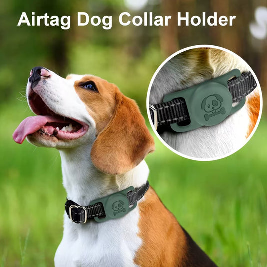 Apple AirTag Silicone Pet Collat Silicone Protector Cute Embossing Wateproof Case - i-Station Mobile Phone & Electronic Device Repair and Accessories