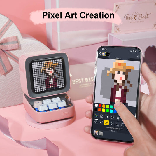 Divoom Ditoo Retro Pixel Art Game Bluetooth Speaker With 16X16 LED App Controlled Front Screen - i-Station Mobile Phone & Electronic Device Repair and Accessories