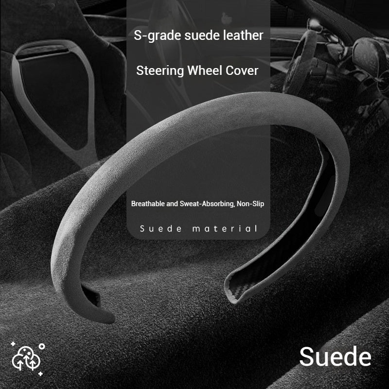 Load image into Gallery viewer, Nissan Suede Car Steering Wheel Covers For Teana (14th Gen), Sylphy Classic, X-Trail, Qashqai, Tiida, Sunny, Livina - i-Station Mobile Phone & Electronic Device Repair and Accessories