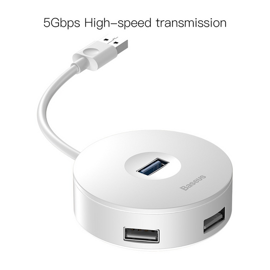 Baseus Round Box HUB Adapter (USB3.0 to USB3.0 x 1 + USB2.0 x 3) 10cm - i-Station Mobile Phone & Electronic Device Repair and Accessories