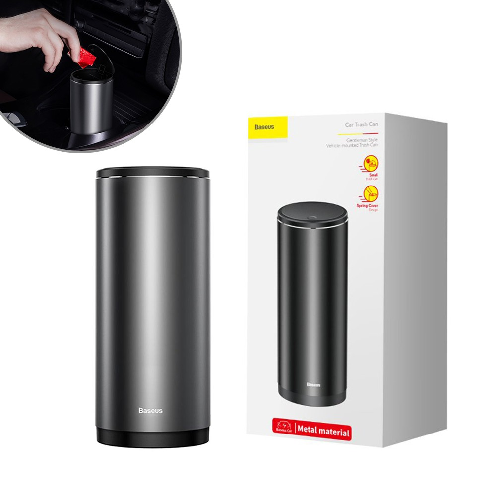 Baseus Gentleman Style Vehicle-mounted Trash Can (with Trash Bag 1 roll/30) - i-Station Mobile Phone & Electronic Device Repair and Accessories